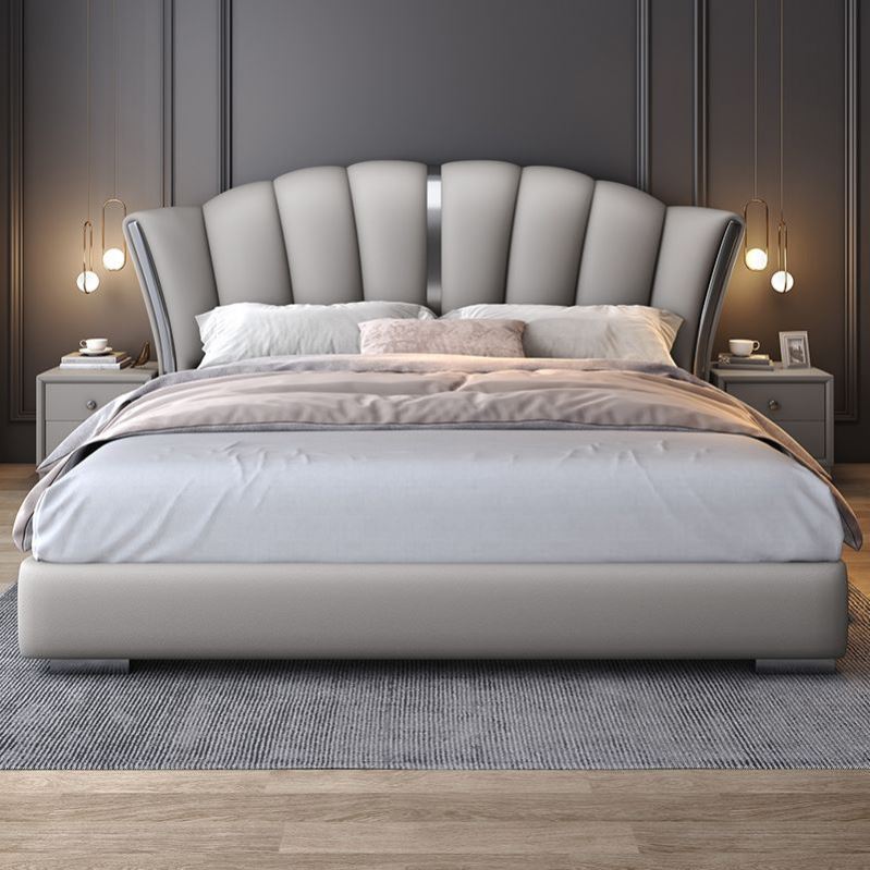 豪华轻奢床双人1.8x2米主卧大床2023年新款真皮床1.5米家用婚床