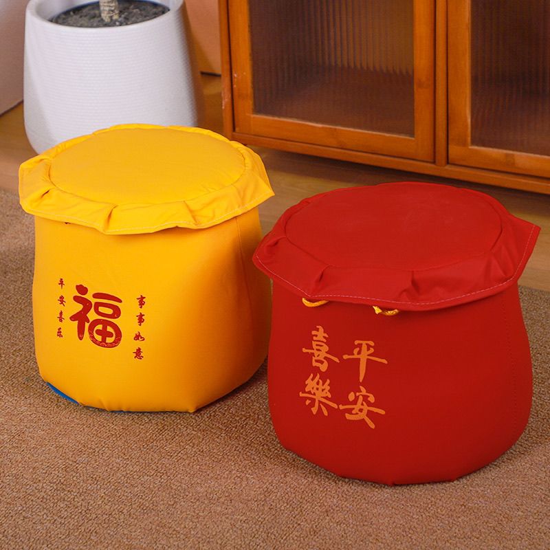网红款可爱喜庆换鞋凳福凳矮凳小凳子聚宝盆入户门口过节送礼耐用
