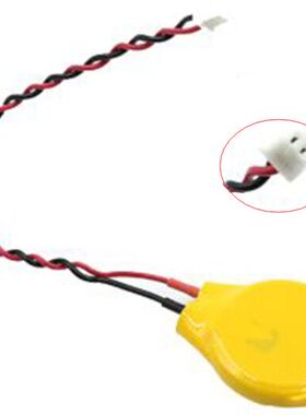 LIR2032黄色带线  1.25插头3V纽扣电池  适用于电子仪表，仪器等