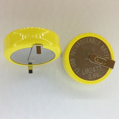 LIR2477 3.6V 可充电电池 锂电池  卧式直插焊脚   180度