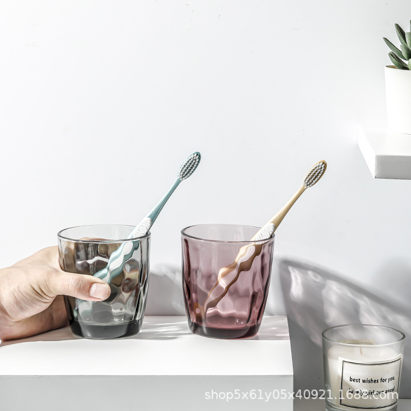 直销卵石家用色料原色加厚水杯酒店漱口杯果汁杯刷牙杯啤酒杯