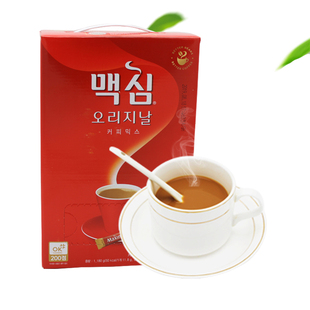 红色麦馨Maxim原味咖啡三合一韩国原味速溶咖啡100条礼盒装进口