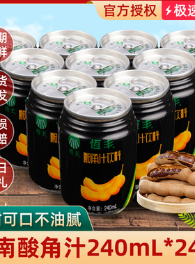 恒丰酸角汁240ml*24罐整箱云南特产酸角果汁饮料烧烤餐饮商用饮品