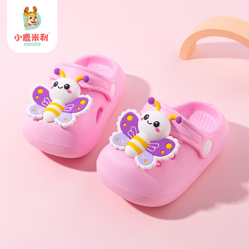 小鹿米利宝宝拖鞋女宝夏2026新款儿童女童洞洞鞋凉鞋防滑室内软底