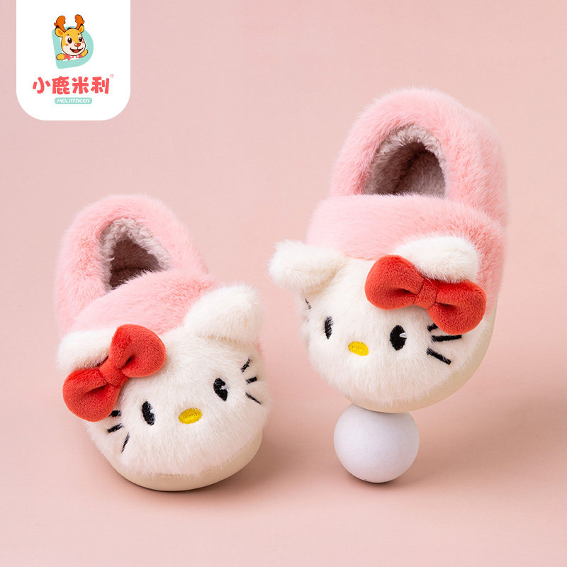 儿童棉拖鞋女冬防滑小童宝宝男孩室内家用软底轻便保暖毛毛鞋棉鞋