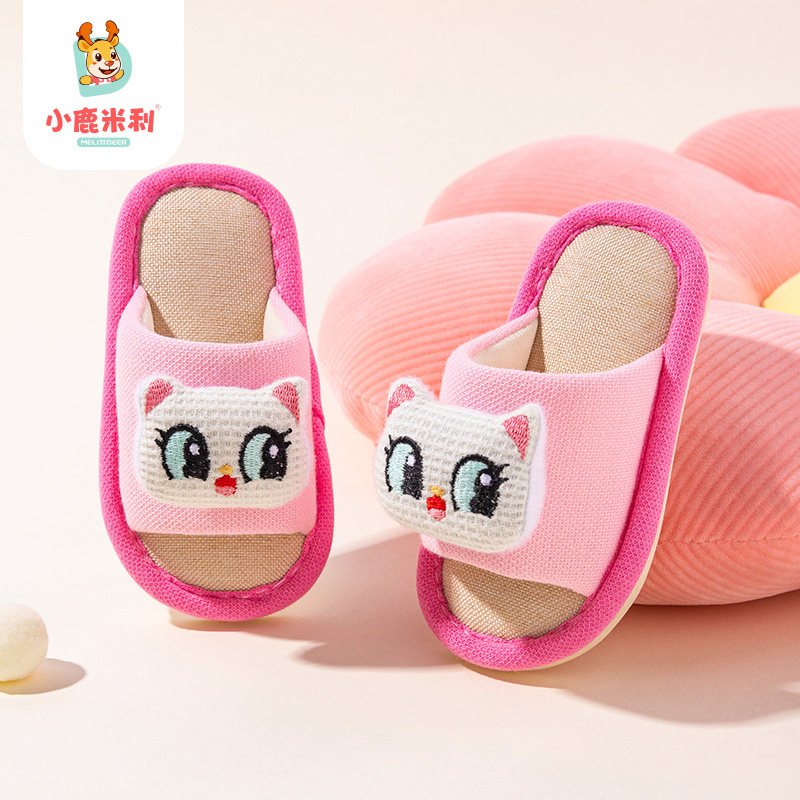 女童亚麻拖鞋夏季可爱透气防滑软底家居儿童布棉麻宝宝女宝轻便款,童鞋/婴儿鞋/亲子鞋,儿童凉拖鞋,淘宝优惠券,粉丝福利购,淘宝优惠卷