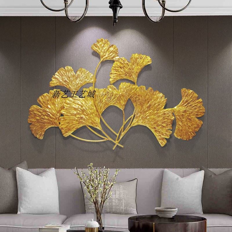 Ginkgo biloba American Modern Living room wall Wall decoration Iron art Soft decorations Corridor Wall Pendantsin the Home accessories , Mural  category - from Buy2taobao.com to provide professional Taobao agent buy service