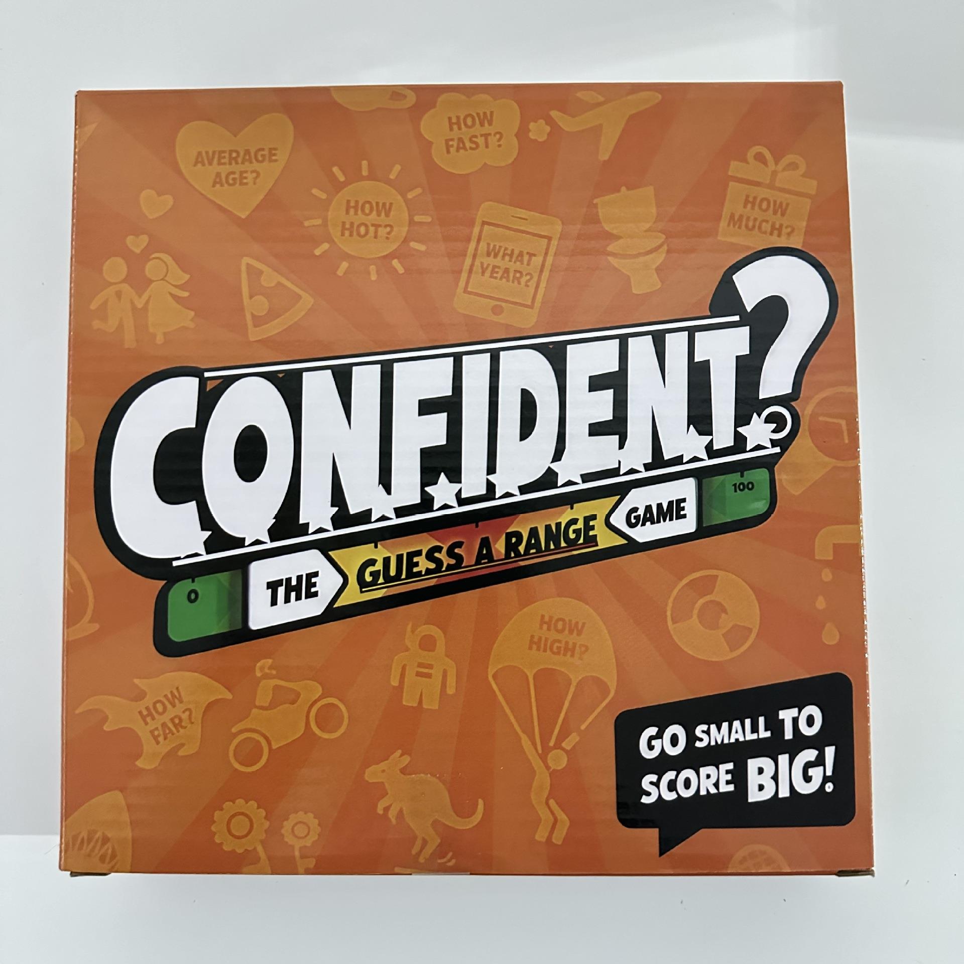 CONFIDENT?英文桌游猜谜聚会游戏益智卡牌互动娱乐家庭派对桌游