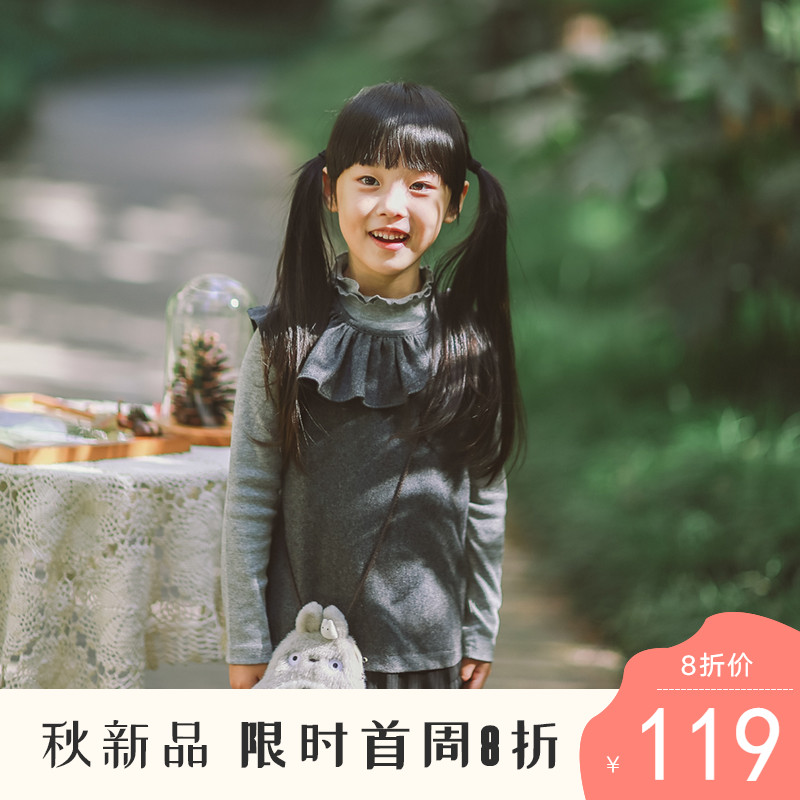 babyONE2019Çï¼¾ÐÂÆ·Å®Í¯Á¬ÒÂȹÎÞÐäºÉÒ¶±ßÑòëÁ¬ÒÂȹ¶ùͯȹ×Ó