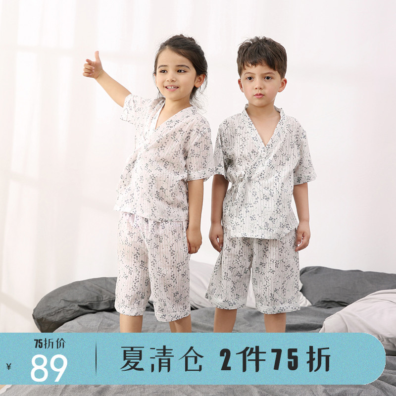 BabyONE¶ùͯ¼Ò¾Ó·þÌ××°±¦±¦Ë¯ÒÂ2019Ïļ¾±¡¿î¶ÌÐäСº¢¿Õµ÷·þ˯ÒÂ
