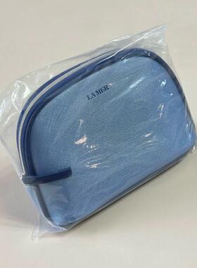 海蓝之谜赠品深蓝色pu贝壳型时尚便携简约化妆包手拿包收纳包