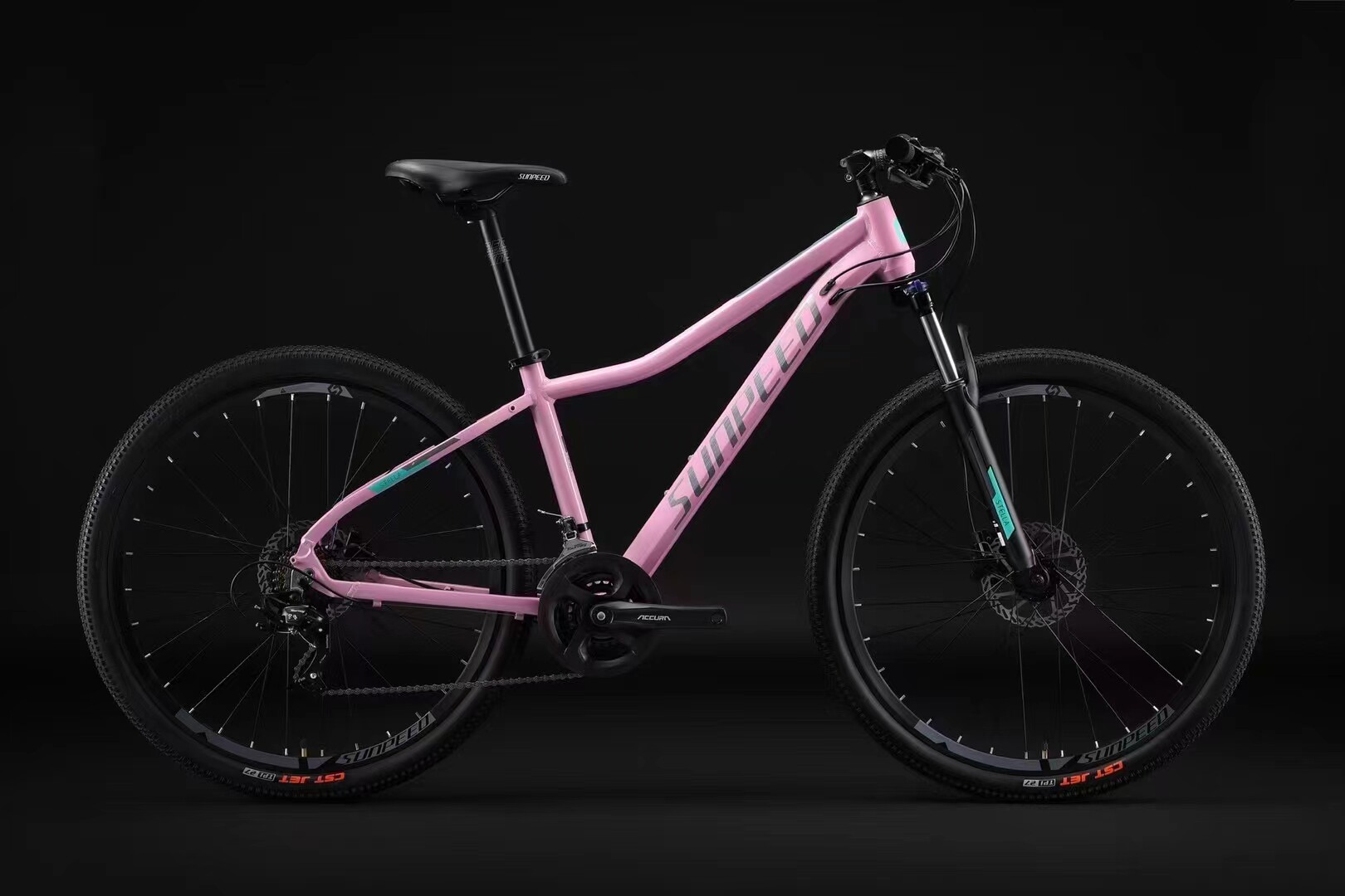 速比特 sunpeed 女式铝合金山地车 24速油碟刹 休闲越野自行车