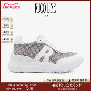 款 商场同款 品牌经典 Line如卡莱女鞋 复古印花LOGO运动鞋 Ruco