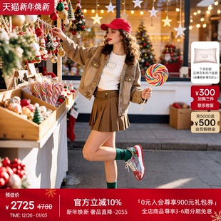 休闲鞋 Ruco 6cm增高鞋 意大利奢华印花国旗风女跑鞋 Line如卡莱