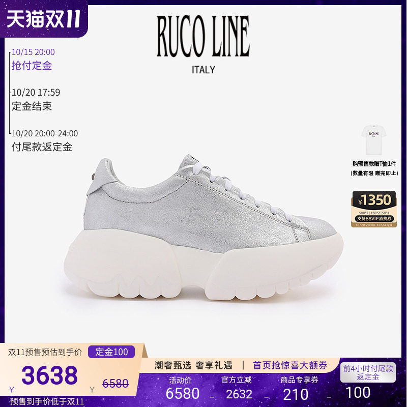 Ruco Line�翨��������ݻ���װٴ�Ů�����ϵ�ЬţƤЬ6cm����Ь
