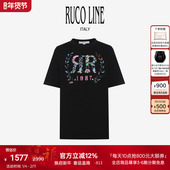 女士T恤百搭商场同款 Line如卡莱全棉刺绣短袖 棉 Ruco