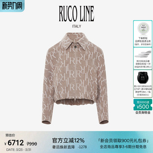 羊毛混纺毛呢外套女宽松翻领短款 秋冬新款 Line如卡莱 Ruco