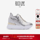 新品 Ruco Line 26春漆皮羊皮蛇纹9cm厚底内增高休闲跑鞋 女