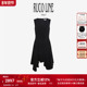 新品 Ruco Line 25秋冬无袖 连衣裙女满天星烫钻收腰不规则下摆