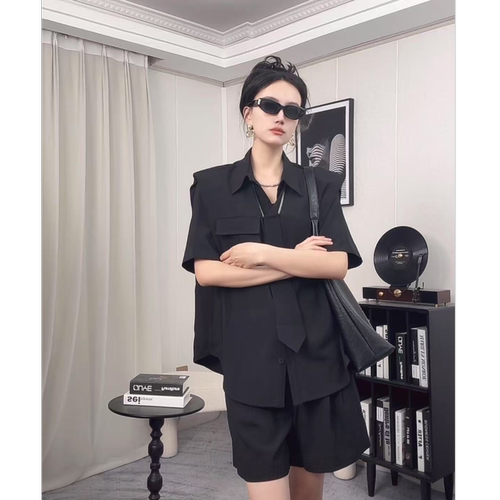 夏季休闲套装女士薄款两件套