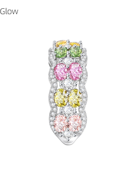 天然彩虹碧玺S925银高级感设计