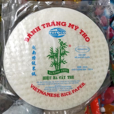 越南三原竹春卷皮banh trang my tho即食生吃米皮透明米纸340克