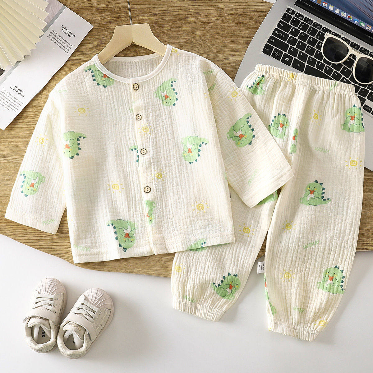 儿童睡衣套装纱布家居服夏季女童家居服套装