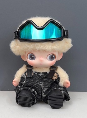 【娃衣】dimoo新生日记娃衣搪胶通用酷黑背带裤套装公仔衣服着替