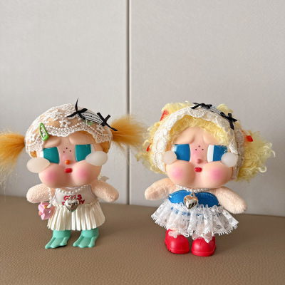 【娃衣】哭娃Crybaby vacation搪胶挂件娃衣碎花风套装衣服装着替