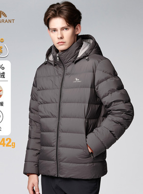 亨利格兰排骨羽绒服男士2025冬季新款英伦休闲风保暖抗寒外套上衣