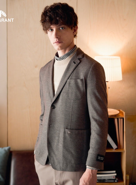 HENRY GRANT/亨利格兰2025秋新款 商务休闲西服 羊毛混纺便西外套