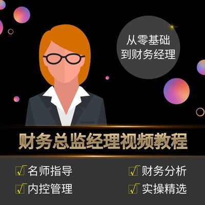 财务管理视频教程财务主管经理总监出纳会计专员税务实务培训网课