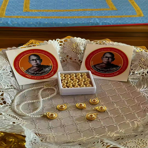 泰国正品古巴习翁龙婆史奥水Y食金吸钱星吊坠项链原庙请可开卡