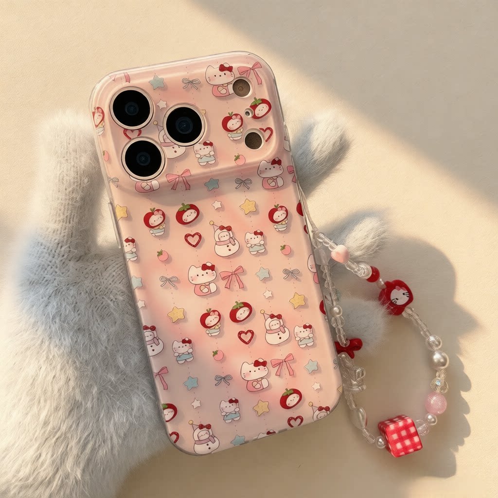 ins风HelloKitty苹果17pro卡通手机壳适用iPhone17promax可爱软胶精孔镜头全包16保护套15日韩带挂绳14软壳女