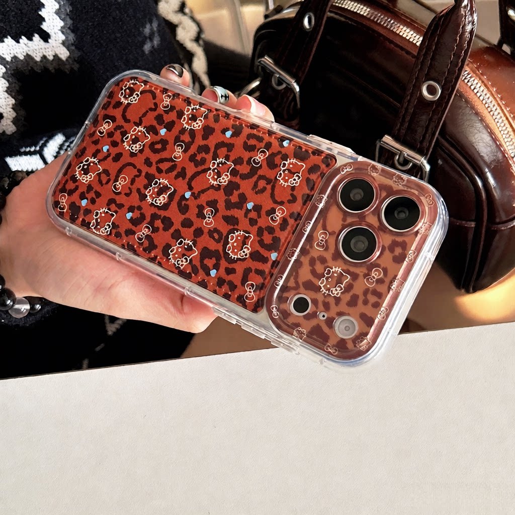 ins风豹纹HelloKitty苹果17手机壳适用iPhone17promax硅胶皮质精孔保护套16PRO防摔15软壳镜头全包14可爱卡通