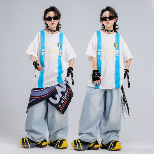 儿童街舞潮服男大童嘻哈hiphop酷帅炸街潮炫少儿演出服六一表演服