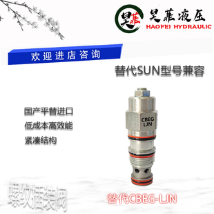 平替SUN螺纹插装阀CBEG-LCN LCN LJN LKN平衡/抗衡阀
