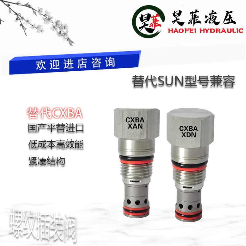 平替SUN螺纹插装CXBA-XAN/XBN/XCN/XDN/XFN/XEN/XZN先导单向阀