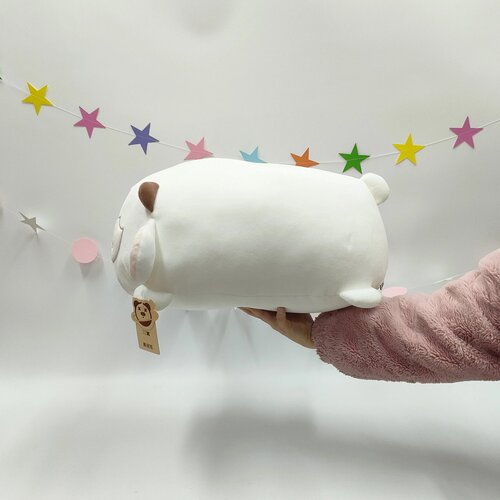 正版鼻涕熊呆萌系列圆柱抱枕毛绒玩具陪伴小羊公仔靠枕儿童玩具