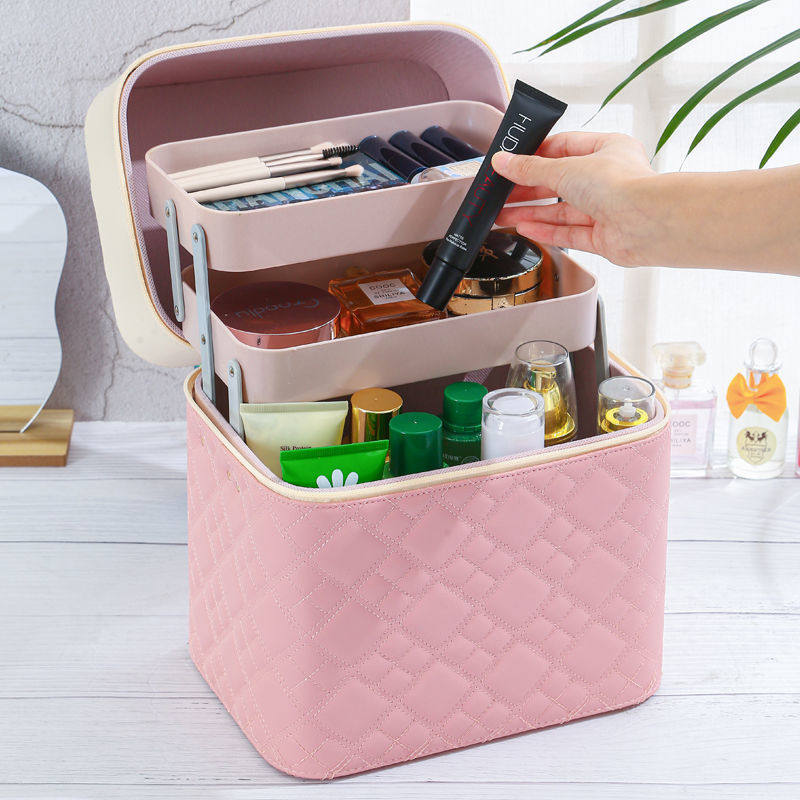 2024新款家用化妆箱大容量大号化妆包高级多功能化妆品收纳盒