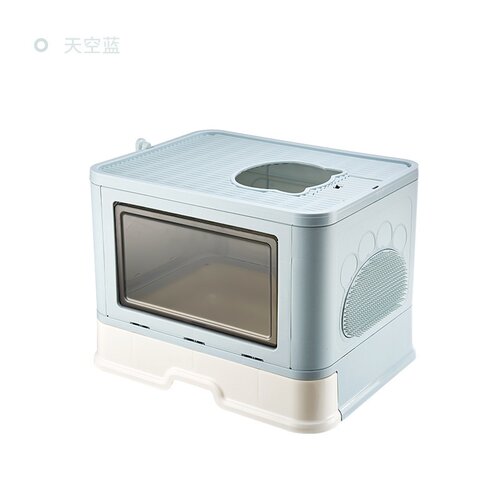 Aspet浙宠 猫咪用品猫厕所顶入式猫砂盆全封闭可折叠抽屉式猫屎盆