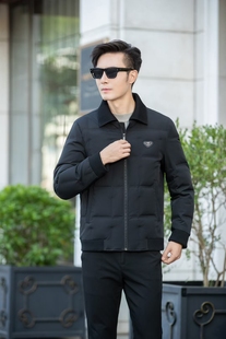 羽鹅绒服翻领加厚保暖白鹅绒外套时尚 男士 百搭休闲 新款 2025冬季