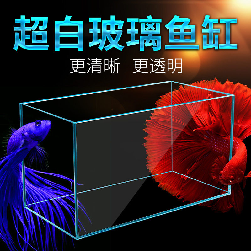 金晶超白鱼缸客厅小型自循环懒人免换水生态创意桌面玻璃水族箱