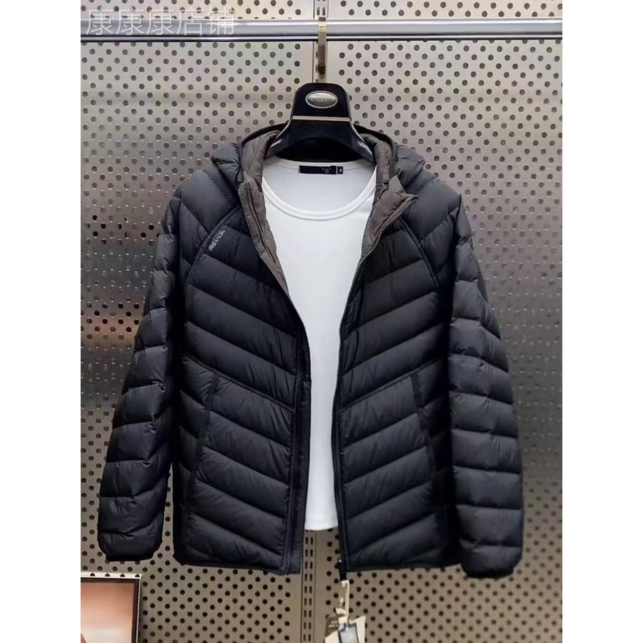 VIRRI CIAGA！白鹅绒轻薄男士羽绒服防寒保暖双面穿连帽羽绒外套