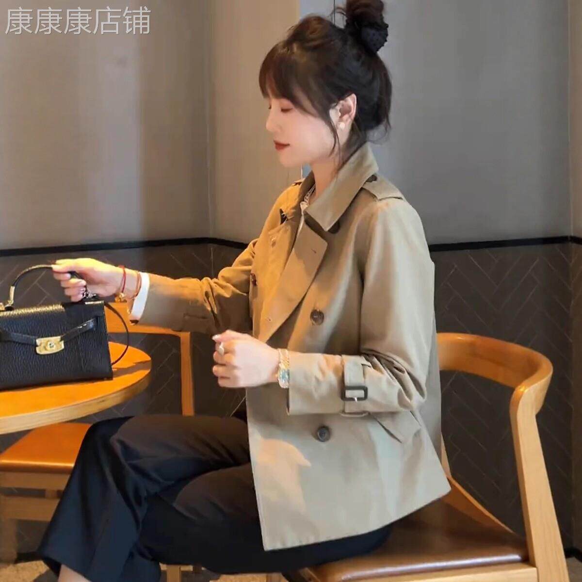日系风衣外套女短款2025春秋新款时尚休闲韩版大衣小个子显瘦上衣
