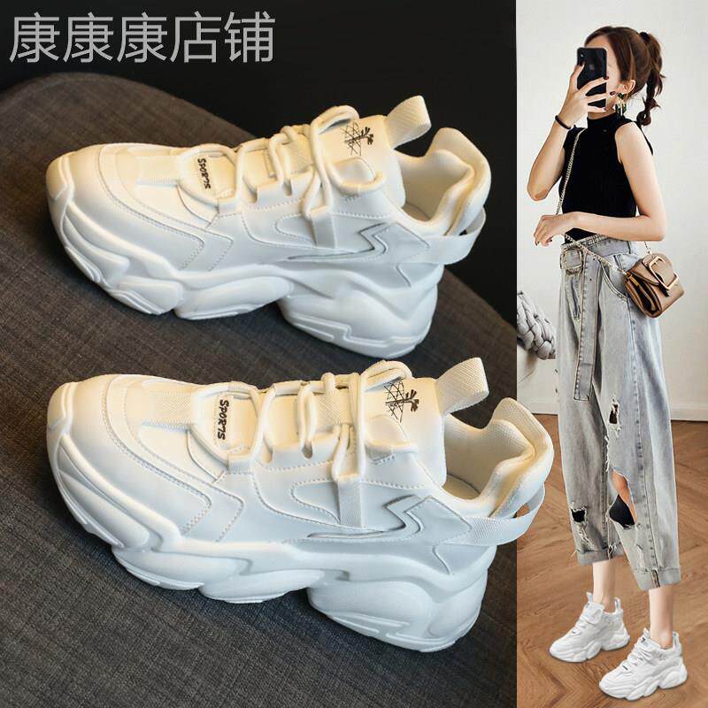 老爹鞋2026年春季新款超火的厚底白色运动增高爆款今年流行女鞋子
