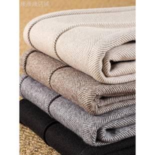 潮牌毛呢裤女秋冬季加绒加厚高腰显瘦高级感小脚烟管裤西装哈伦裤