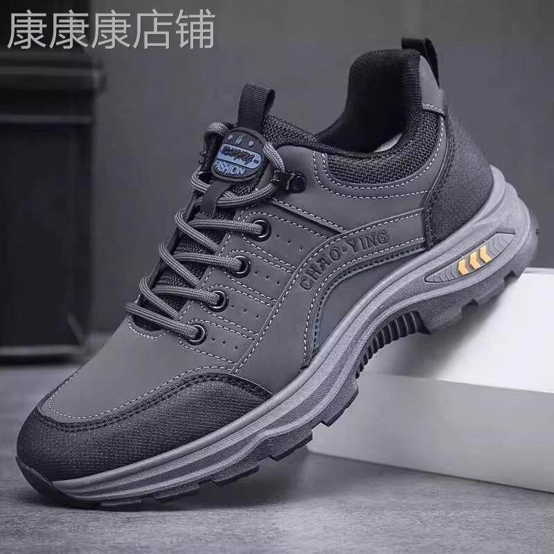 潮牌2025年秋冬新款百搭休闲鞋男韩版潮流时尚纯色懒人一脚蹬板鞋