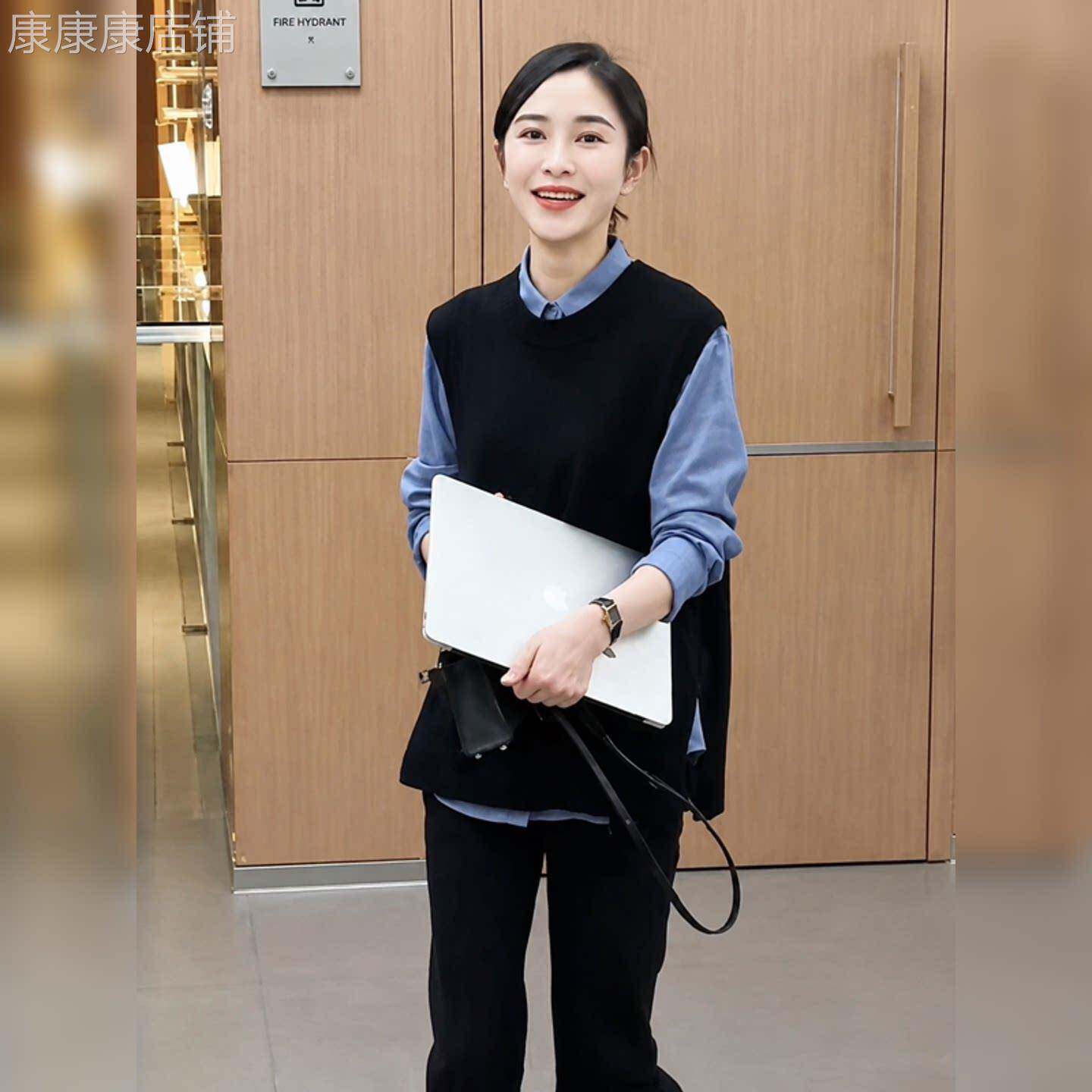 知识分子风针织马甲两件套女秋季通勤显瘦高级感时尚气质裤子套装