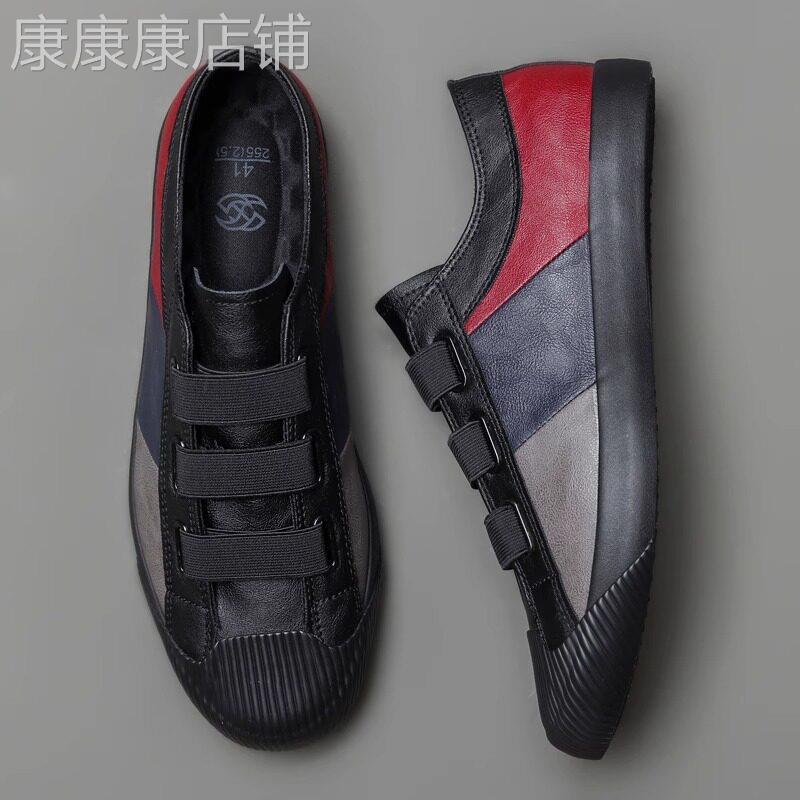 潮牌男款时尚一脚蹬休闲潮鞋春秋2025年新款皮鞋乐福鞋英伦风板鞋